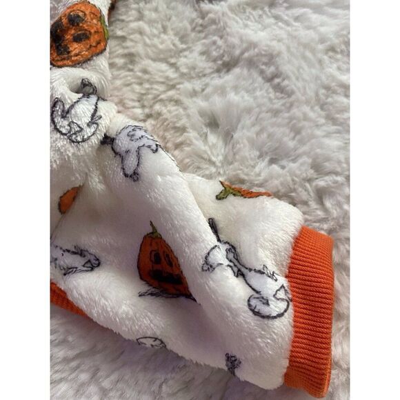 Peanuts SNOOPY Charlie Brown Halloween Trick Or Treat Velvet DOG PAJAMAS Size S - Picture 7 of 14